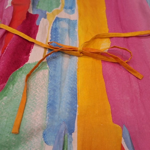 New Crosby Lucy Dress XS Pink Watercolor Abstract Linen Spring Easter Retail$268 - Picture 8 of 10